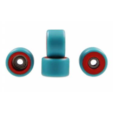 FlatFace Wheels - Dual Durometer Red/Turquoise - Image 2