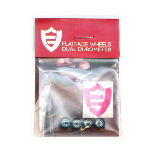 FlatFace Wheels - Dual Durometer Gold-O/Turquoise - Image 2